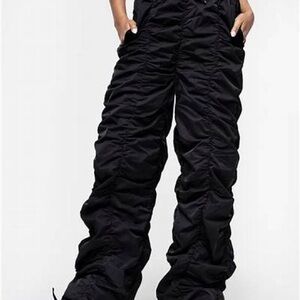 Disturbia Ruched wide leg trousers gathered pants